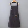 Delantal Raya Compuesta Estilo Japonés Transfronterizo con Gancho, Impermeable y Resistente al Aceite, para Personal de Meseros de Restaurante Occidental, Delantal para Adultos con Impresión Personalizada