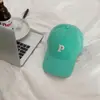 P Carta All-match Cap Feminino Grande Cabeça Rosto Pequeno Boné de Beisebol Estilo Coreano Chapéu da Moda Primavera e Verão Chapéu de Sol para Homens