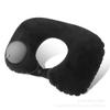 Almohada de Viaje Portátil Almohada Cervical Almohada en Forma de U Almohada Inflable a Presión Almohada de Avión para Camping y Descanso al Aire Libre Flocado de PVC
