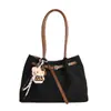Bolso Cruzado Retro de Gran Capacidad para Hombro y Axila para Mujer 2026 Otoño e Invierno Nuevo Bolso Tote Versátil con Bloques de Color