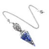 Colgante de Péndulo de Cristal Transfronterizo Fabricante Directo Péndulo de Frecuencia Ajustable Yoga Piedra Semipreciosa Natural Cónico Tallado Retro