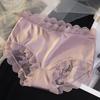 Braguitas de mujer con bordes ondulados sin costuras, sexys, ligeramente transparentes, ligeras, de verano, de seda antibacteriana en la entrepierna
