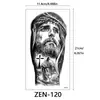 Serie Zen Tatuajes Temporales Pequeños de Brazo Completo Flores Letras Patrón Liso Pegatinas de Tatuaje Pegatinas en Stock Tatuaje