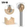 Vástago de 1/4 Vástago de 1/2 Broca para Router de Fondo Redondo de Grado Profesional Fresadora para Carpintería Herramienta para Ranurar Fresadora de Recorte Fresadora de Grabado Broca para Fresadora Eléctrica