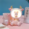 Adornos de Escritorio Creativos Bella Coneja Portalápices Lámpara Almacenamiento Decoración Regalo para Amigos Decoración del Hogar Regalo para Estudiantes Venta al por Mayor