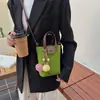 Bolsa Feminina Transfronteiriça 2025 Outono e Inverno Nova Bolsa de Mão Retro Fosca Colorida Contrastante Bolsa Transversal Criativa de Alta Qualidade Bolsa para Celular