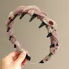 Diadema con Peine Cubierto de Tela Melard para Mujer 2026 Nuevo Estilo Diadema para Uso Diario Pinza para el Cabello con Corona Alta Accesorio para el Cabello