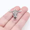 25x 29mm 1,9g prata antiga DIY liga de zinco acessórios de joia pingente de cabeça de boi