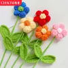 Ramo de Flores de Hilo Tejidas a Crochet, Ramo de Flores Artificiales, Ramo de Rosas para Maestros, Flores Falsas, Flores Artificiales, Ramo de Graduación