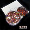 Lantejoulas Hexagonais Iridescentes a Laser de 2,5 mm para Artesanato DIY, Pó de Glitter para Resina 80ml