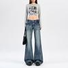 Jeans Wide Leg Novo Estilo para Mulheres 2025 Controle de Barriga Emagrecimento Caimento Calças de Comprimento Total Americanas Cintura Alta Verão Calças Largas