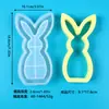Molde de Silicona para Velas Aromáticas de Corazón de Cristal Epoxi Conejo de Pascua Adorno de Yeso