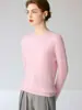 Suéter redondo 100% puro cashmere para mulheres, novo estilo outono e inverno, suéter de tricô torcido, suéter de cashmere slim-fit