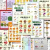 108 Adesivos de Conhecimento sobre Fitness e Perda de Peso, Combinações de Comida e Exercício, Materiais de Referência DIY para Caderno e Mesa