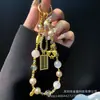 Corrente de Celular Ábaco com Strass Estilo Chinês Pingente de Liga de Peixe Koi para Bolsa Corrente Pendente Pesada DIY Feita à Mão com Contas