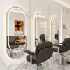 Espejo de barbería Espejo de salón de celebridad de Internet conjunto de gabinete de espejo espejo de pared de un solo lado para cortar el pelo espejo para permanente y tinte de salón