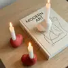 Ornamentos Europeus e Americanos Simples de Cerâmica em Formato de Coração para Velas Decoração de Mesa Romântica para Dia dos Namorados Café Bar Ktv Adereços