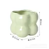 Maceta de Cerámica Estilo Nórdico Minimalista Cuatro Cuadrículas Color Crema Orquídea Mariposa Suculenta Maceta para Planta Verde Maceta para Bonsái Cerámica Hecha a Mano