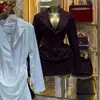 Ropa de mujer transfronteriza europea y americana 2026 verano nueva moda elegante solapa fruncido corte ajustado chaqueta blazer