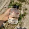 Botella Creativa en Forma de Cubo para Té de Leche, Botella de Vidrio Transparente para Vino de Frutas, Botella de Vidrio para Bebidas Frías, Jugos, Cold Brew, Botella de Vidrio para Bebidas de Moda, Vaso de Vidrio
