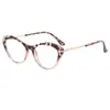 Gafas de marco de metal TR90 con filtro de luz azul, nuevo artículo de comercio exterior, montura de ojo retro de personalidad, espejo plano Ojo de Gato europeo y americano