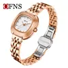 Reloj de Cuarzo OFNS Transfronterizo Más Vendido Fritillaria Simple Placa Cuadrada Pequeña Reloj para Mujer Pequeño Impermeable Reloj para Estudiante Mujer