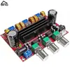 Placa amplificadora de potencia digital de 2.1 canales de baja frecuencia Amplio 2x50W+100W Voltaje CC12V-24V Módulo amplificador de audio