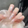 Acessórios de Nail Art com Glitter Fino de Natal Celebridade da Internet Luz Flash Areia Fina de Luxo Decoração de Patch de Unha de Floco de Neve Venda por Atacado