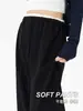 Pantalones de maternidad otoño e invierno ropa exterior cintura baja mujeres embarazadas pantalones de pierna ancha holgados talla grande petite pantalones casuales forro polar ropa de maternidad