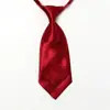 Corbata Pequeña Doble de Color Sólido Estilo Coreano para Mujer Negro vino tinto Camisa Corta Profesional Corbata para Uniforme Escolar Infantil