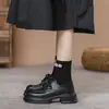 Mocasines de Plataforma para Mujer 2026 Otoño Nuevo Estilo Suela Gruesa Con Cordones Aumento de Altura Estilo Académico JK Estilo Británico Zapatos Pequeños de Cuero para Mujer Zapatos Individuales