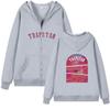 Sudadera con capucha y cremallera Y2K Gótica con estampado de letras europeas y americanas para hombre y mujer, sudadera con forro polar, simple y versátil