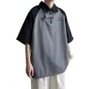 Comércio Exterior Verão Artístico Soltinho Tendência Nova Moda Masculina Jovem Fashionável Transfronteiriça Camisa Polo com Meia Manga