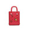 Fábrica em estoque fornecimento bolsa de gelatina EVA bolsa com furos DIY acessórios fofos verão praia simples portátil bolsa pequena