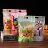 Bolsa para galletas de dibujos animados de oso conejo pequeño, linda, bolsa para embalaje de alimentos para snacks, bolsa para turrón, bolsa con cremallera autosellable 50