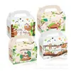 Dd127 Amazon Perezoso Animal de la Selva Fiesta Regalo Caja de Cartón Blanca Portátil Bolsa de Embalaje