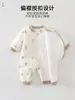 Mameluco grueso para bebé, ropa de algodón puro para recién nacidos, conjunto acolchado de otoño e invierno de 150 g estilo mariposa, ropa cálida de algodón para recién nacidos