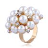 Suministrado Directamente por el Fabricante, Popular Joyería de Moda Europea y Americana, Anillo para Dedo Índice de Moda de Amazon, Anillo Abierto Ajustable de Perla