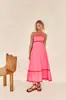 Verano 2024 nuevo vestido elegante de tirantes tipo tubo con costuras de encaje de color liso y falda amplia -88106
