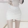 Coreia do Sul Dongdaemun Novo Produto Digno de Feminina Cruz Sexy Emagrecedor Cintura Alta Bolsa A Quadril Saia