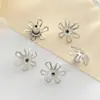 Tapones para Pendientes de Flor de Color Dorado 18K que Conservan el Color, Soporte Grande para Pendientes, Tapones para Orejas en Forma de Corazón, Accesorios para Joyería DIY para Evitar que se Caigan