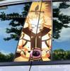 Adesivos de Carro, Decalques de Pilar de Carro, Beleza Decorativa, Rei Patriótico, Personagem de Anime, Padrão Personalizado, Adesivos de Pilar Luffy Modificados