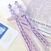 Bolsa de cuerda de nailon bicolor estilo miu cordón de doble hebra muñeca tejida a mano con cuerda colgante DIY decoración de bolsa colorida