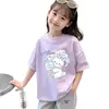 Ropa de Verano para Niña Estilo Nuevo Bebé y Niño Pequeño Tops y Camisetas Básicas 100% Algodón Puro Camisetas de Manga Corta con Dibujos para Niñas