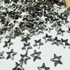 Estrella de cinco puntas pieza plana ceniza mineral Pieza para estampado en caliente Pieza de aluminio color gunmetal Belleza para teléfono móvil DIY Taladro caliente para camiseta Taladro de uñas para bufanda