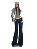 Al por Mayor Spot Jeans Azules Originales de Tiro Bajo Microcampana para Mujer Otoño Estilo Chica Picante Americana Jeans Acampanados Adelgazantes