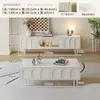 Mesa de Centro Estilo Crema Francesa Mueble de TV 2025 Nuevo Elegante Pequeño Apartamento Sala de Estar Almacenamiento en Casa Armario de Piso