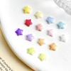 Nueva estrella luminosa de cinco puntas, resina, joyería para uñas, corte tridimensional, estrella macarrón, hecha a mano, horquilla para uñas DIY