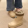 Botas de Lluvia para Mujer Ropa Exterior de Moda Caña Baja Zapatos de Agua Cinturón Estilo Coreano Botas de Lluvia Antideslizantes Impermeables Ligeros Suela Gruesa Zapatos de Goma para Exteriores