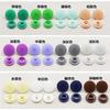 Botón a presión de plástico de color T3 de venta propia de fábrica, botón a presión de resina de 10 mm, botón a presión con puntos multicolor
